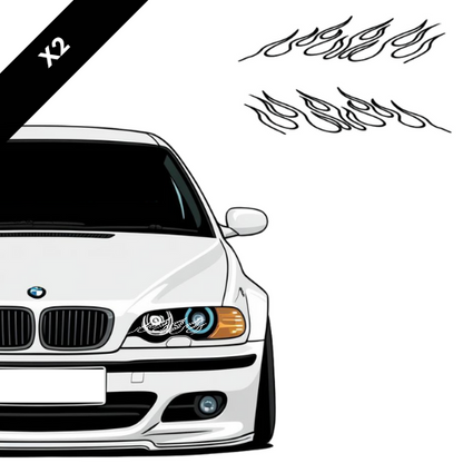 SLAPCITYUK HEADLIGHT FLAMES