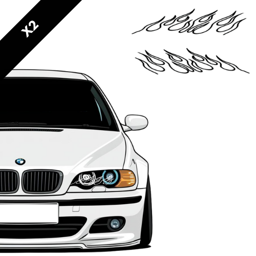 SLAPCITYUK HEADLIGHT FLAMES